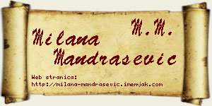 Milana Mandrašević vizit kartica